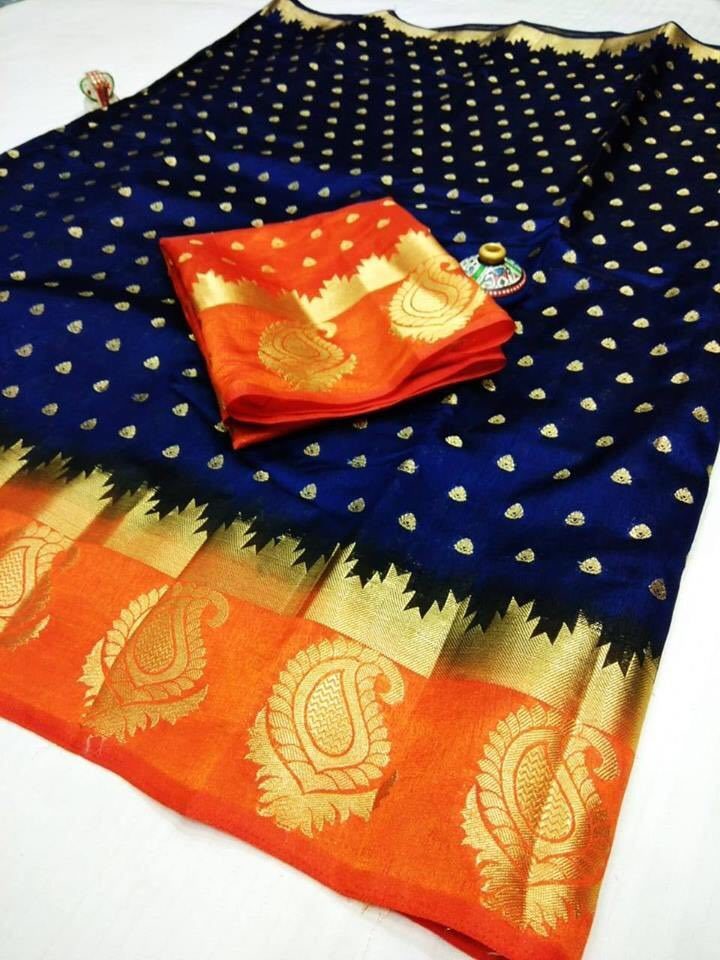 Mango Butta Kanjivaram Silk Saree