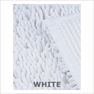 Hotel White Bath Mat Shaggy Back Material: Anti-Slip Latex
