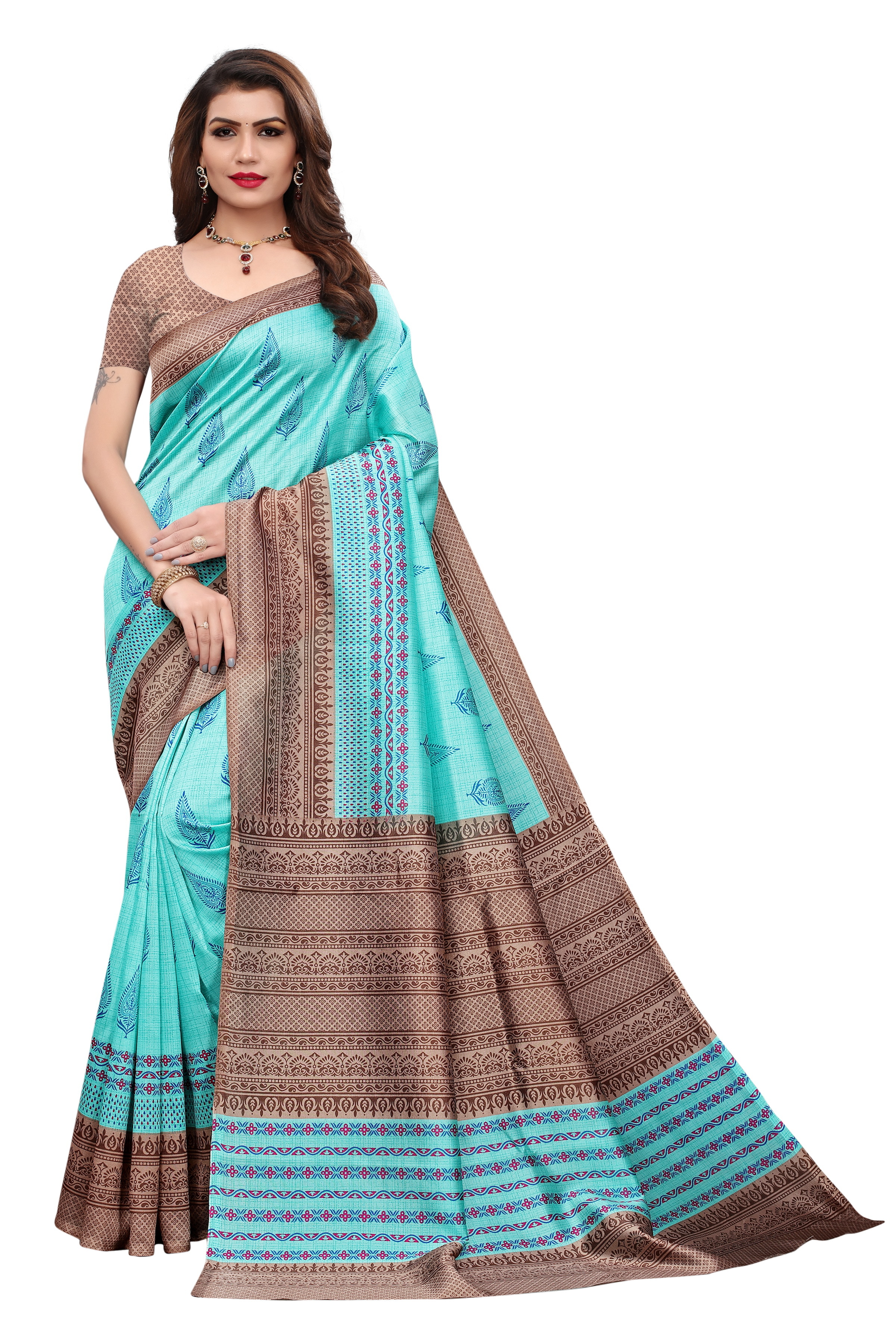 New Printed silk saree
