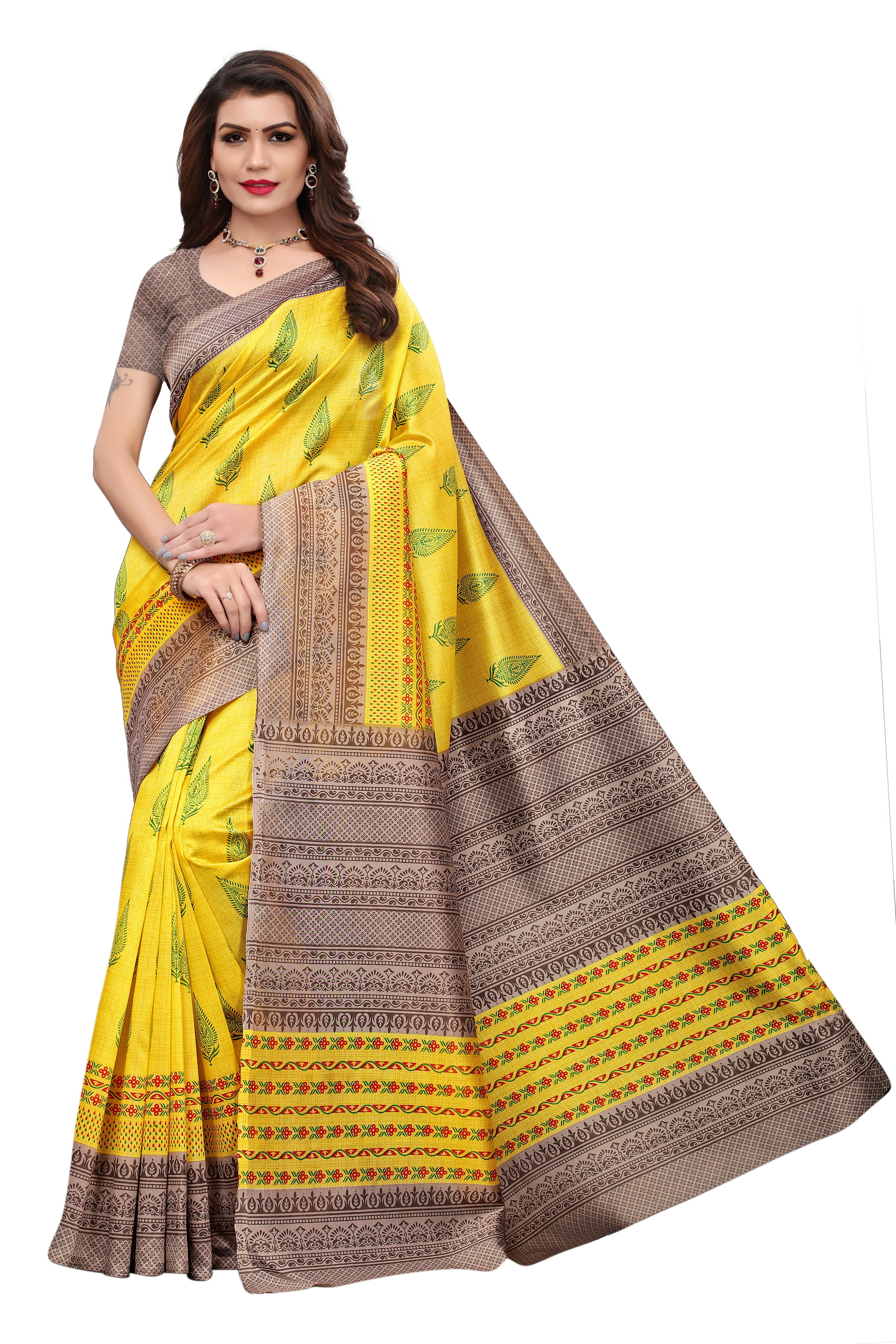 New Printed silk saree