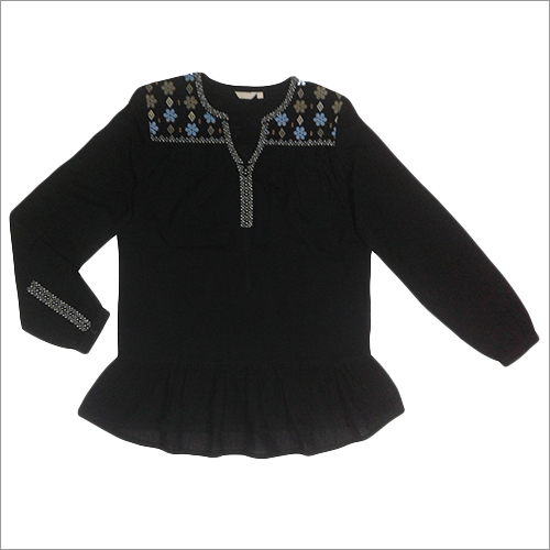Ladies Full Sleeves Embroidered Top