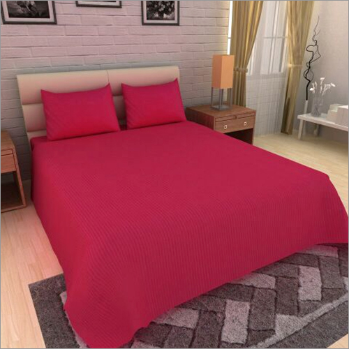 Satin Stripe Double Bed Sheet