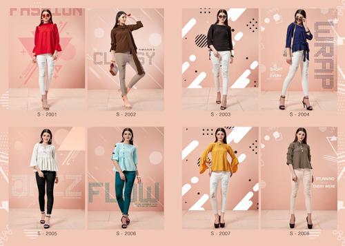 Designer Tops - Rayon, S/M/L/XL Sizes, Mix Color, Full Sleeves | Breathable, Washable, Waterproof, Plain Pattern