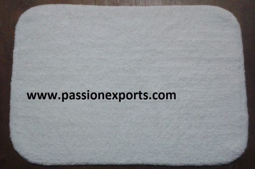 White Bath Mat For Hotel Back Material: Anti-Slip Latex