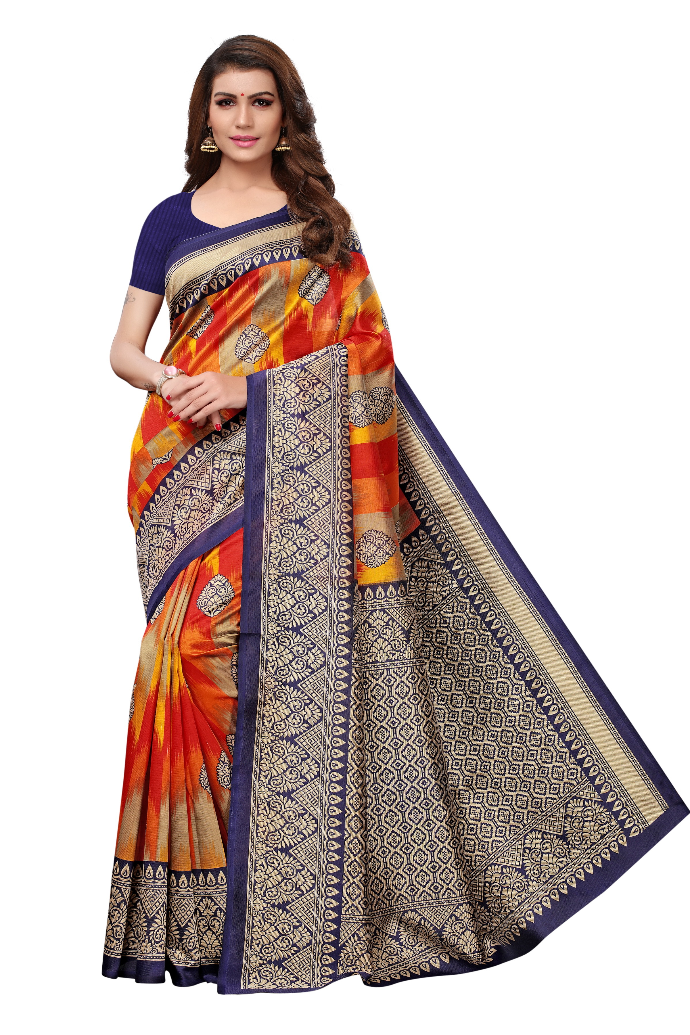 New Saanvika Printed silk saree