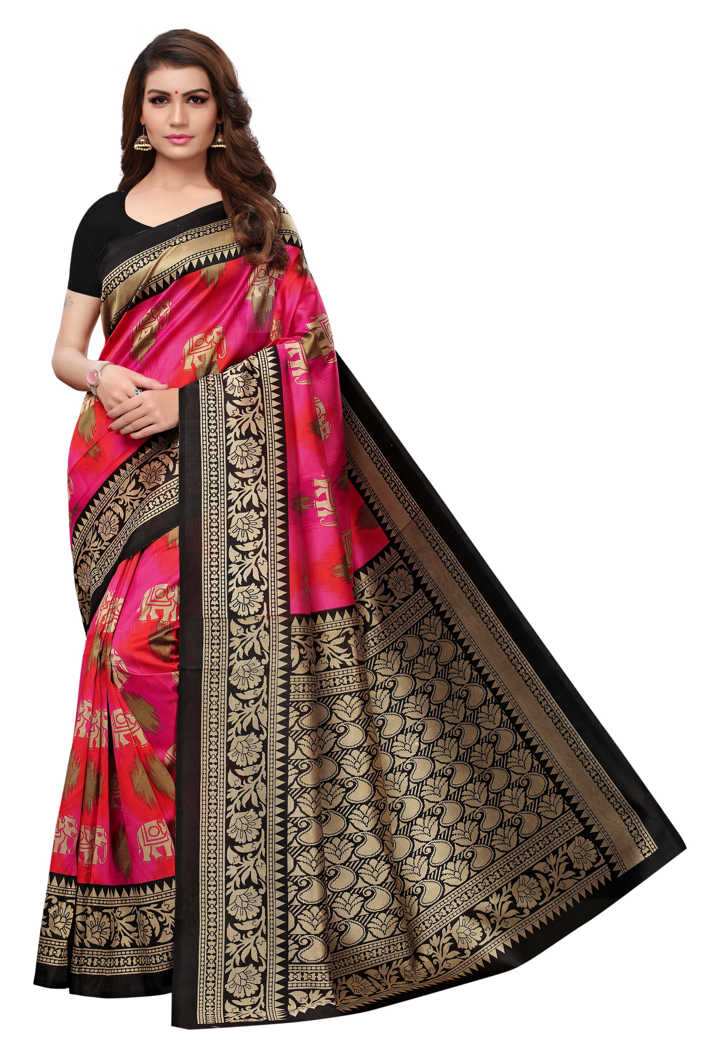 New Saanvika Printed silk saree