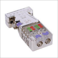 White Profibus Connector With Diagnosis Led