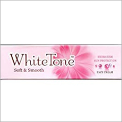 White Tone Powder - Talcum, Face Cream Form, Soft Shade For All Skin Types | Smooth Texture, Floral Fragrance, Non-Allergic Formula