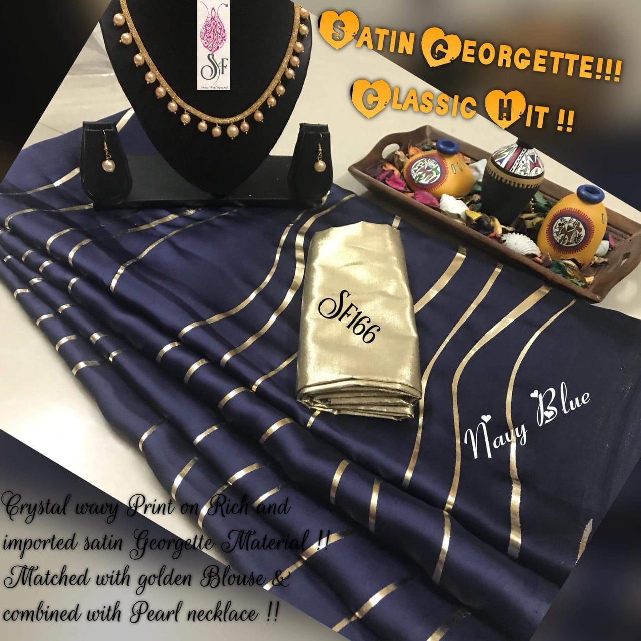 Foil Lehariya Satin Saree