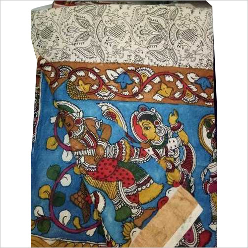 Cotton Hand Painted Kalamkari Sari