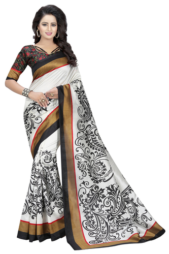 Lehariya Cotton Silk Saree