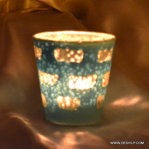 Tuffen Glass Candle Holder, Shape: Cylinder