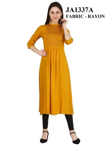 Rayon on sale plain kurti