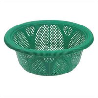 Round Plastic Basket - Color: Sea Green