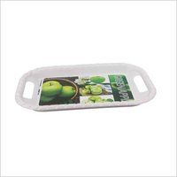 Kitchen Plastic Serving Tray - Color: White