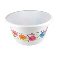 Floral Print Plastic Tub