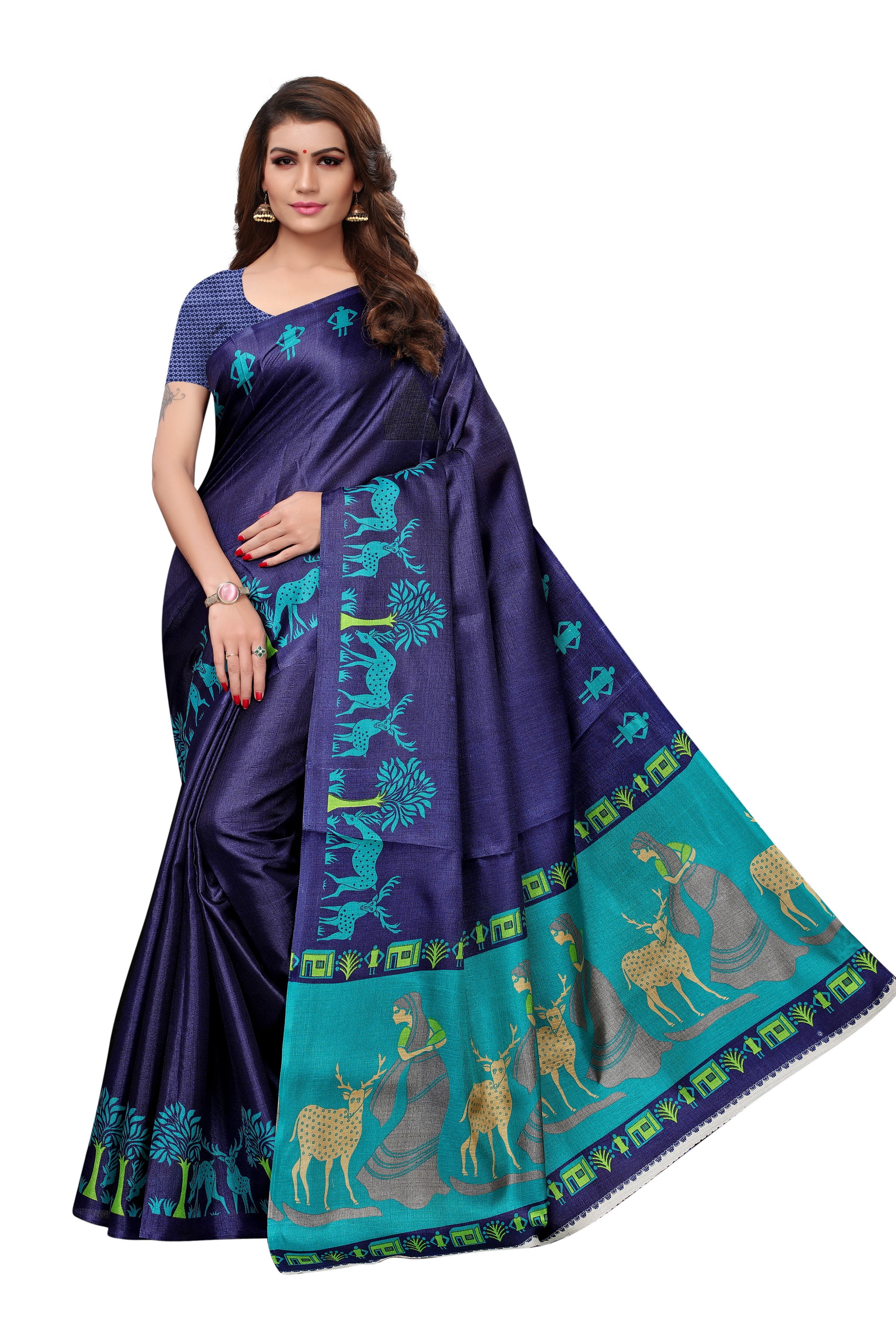 South Kalamkari Printed Saree