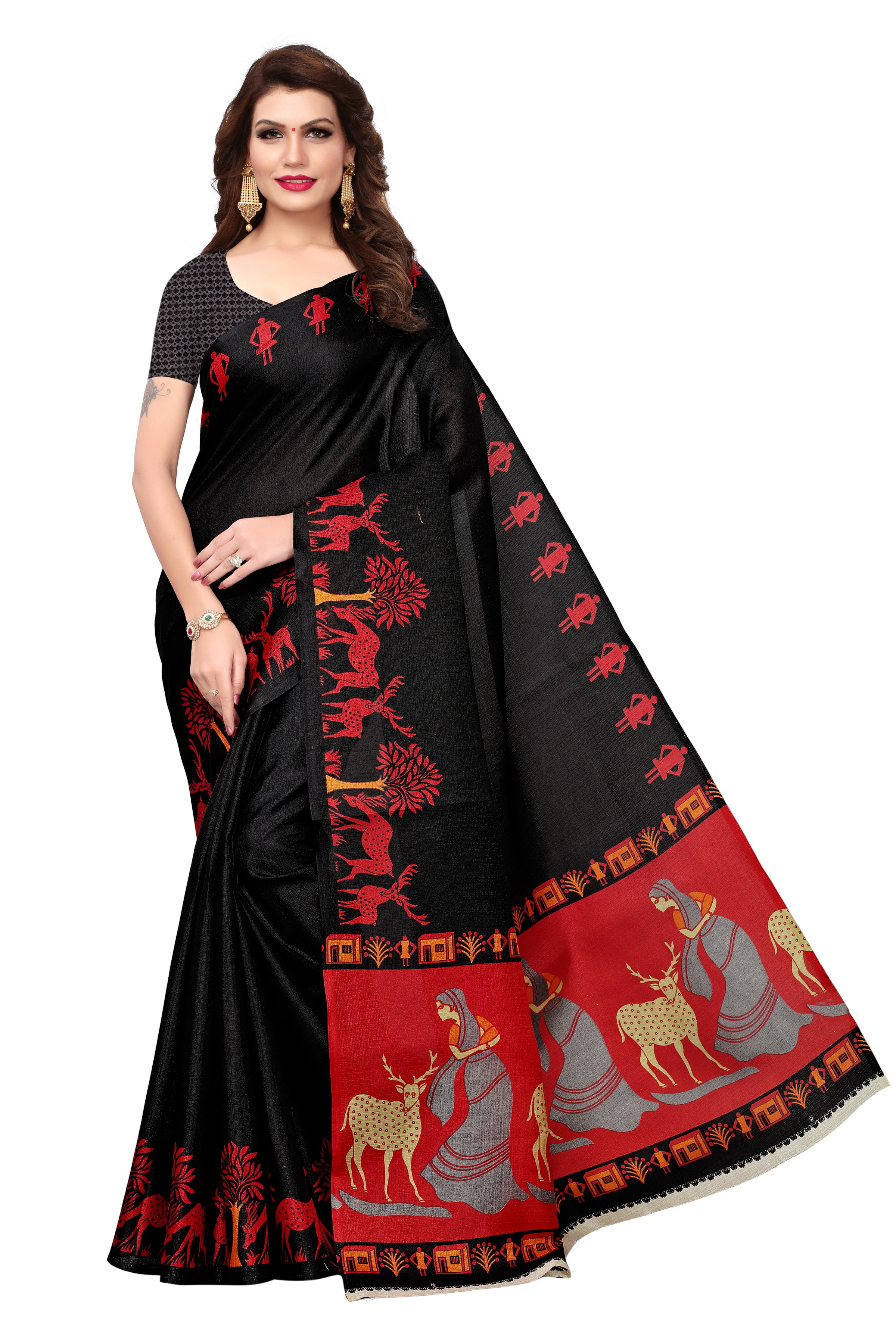 South Kalamkari Printed Saree