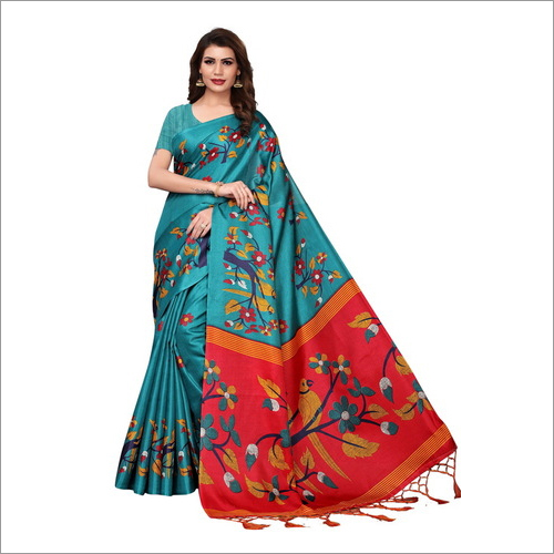 Bird Kalamkari Printed Saree