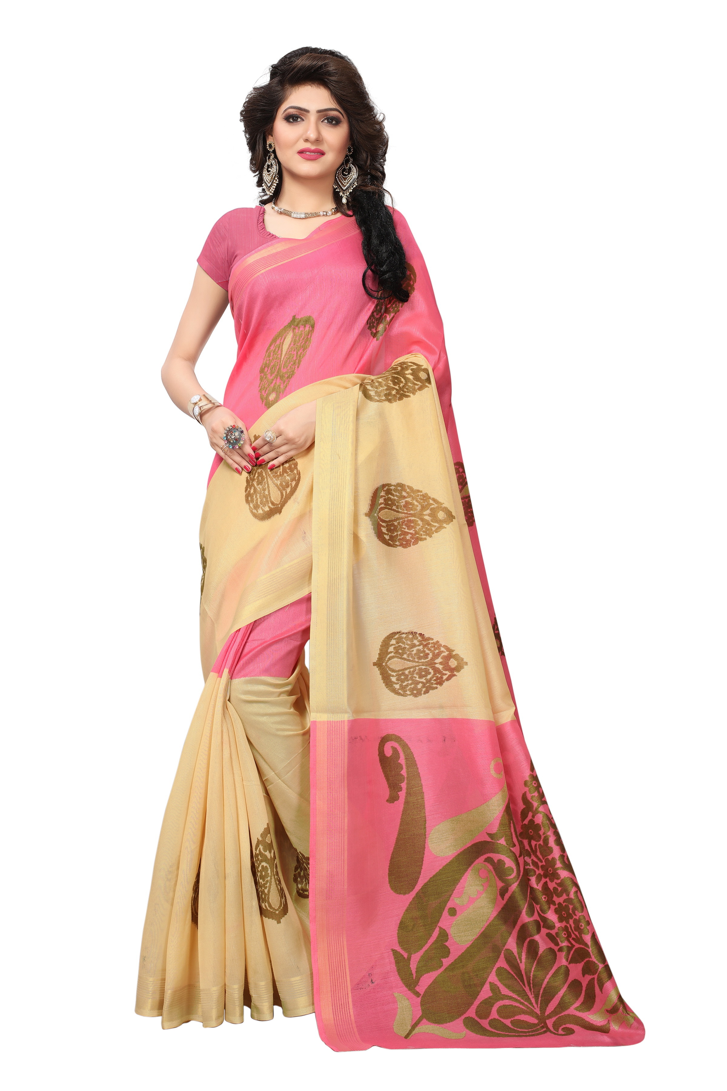 Crystal Cotton silk saree
