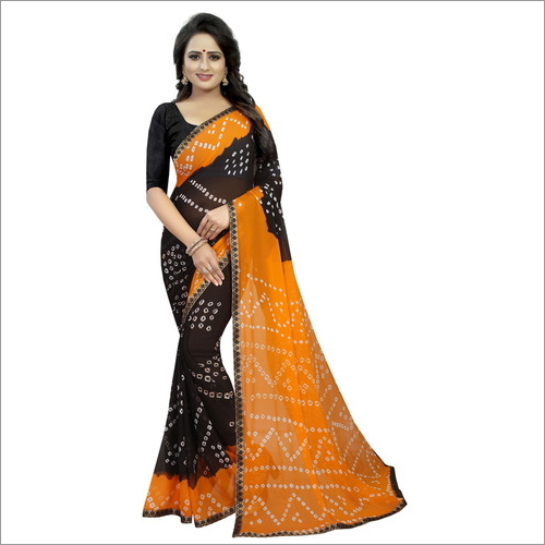 Banarasi Bandhani Chiffon Saree