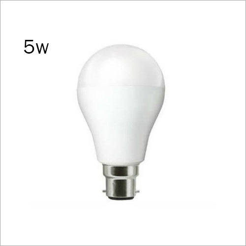 5W LED Bulb - Ceramic, Round Shape, 5 Watt Power, Weight: 20-40 Grams | Ideal for Home and Outdoor Lighting, Power Factor: 0.55