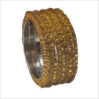 Ladies Party Wear Brass Bangle Set