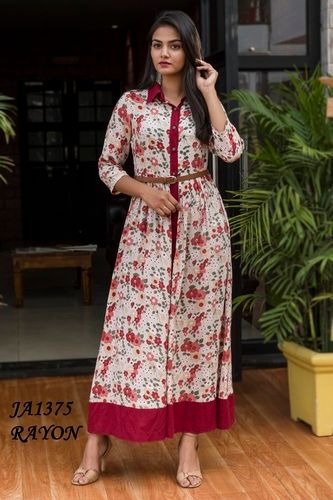 Printed Rayon Kurti