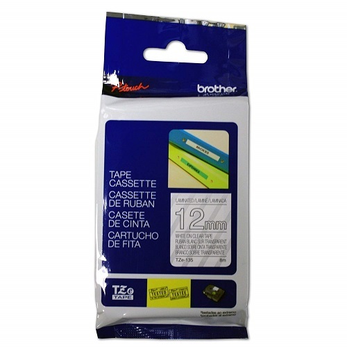 Brother Genuine White on Clear P-Touch Tape(TZe-135)