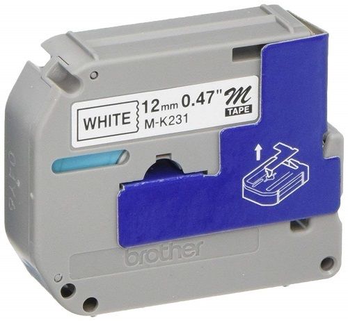 Brother Genuine Black on White P-Touch Tape(M-K231) 