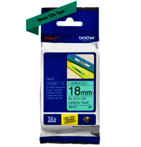 Brother Genuine Black on Green P-Touch Tape(TZe-741)