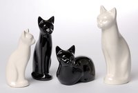 Four Colors of Sitting Cat Urn