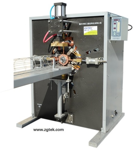 Top collar 4-point positioning welding machine for filter bag cage D4S-80-2