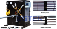 Round Filter Cage Welding Machine Line D5i-80-2 - Mild Steel Frame, 6800x1500x1800mm, Industrial Grey | Plc Controlled, Continuous Automatic Welding, 80 Cages/hour