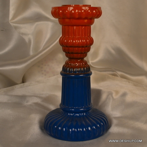 BIG PILLAR TWO COLOR CANDLE HOLDER