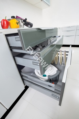 Regular Box - Wood and Acrylic Construction Modern Design with Durable Easy to Clean Eco-Friendly Features and Kitchen Rack Accessories
