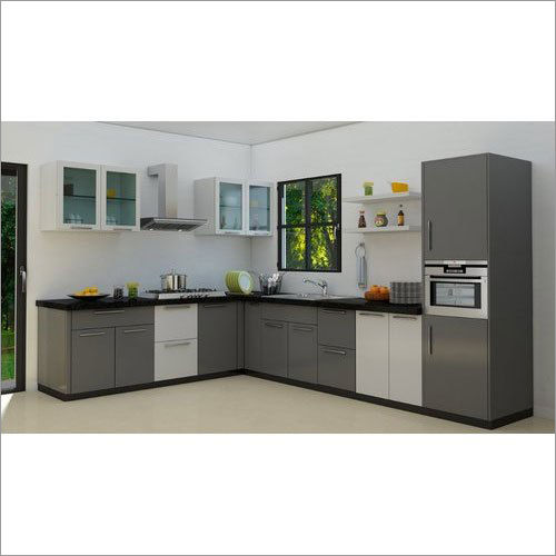 Apartment L Shaped Modular Kitchen