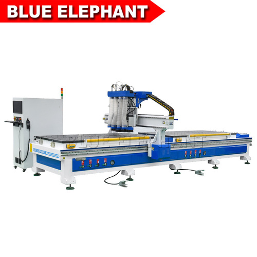 CNC Router - 1325 Four Spindle Automatic Tool Changing System, 0-18000 RPM Speed, High Precision, Servo Motors and Drivers, LNC-2200 Control System, Thick Seamless Steel Structure, Fast Gantry Movement