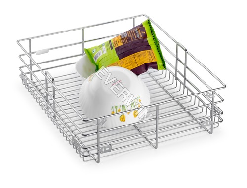 Plain Basket - Stainless Steel, Silver | Non-Toxic, Eco-Friendly, Durable, Washable, Rust Proof, Lightweight, No Assembly Required