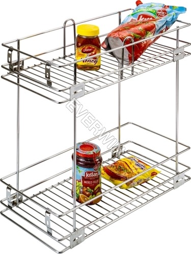 Pull Out Basket - Steel, Silver Color | Durable, Easy to Clean, Eco-Friendly Design