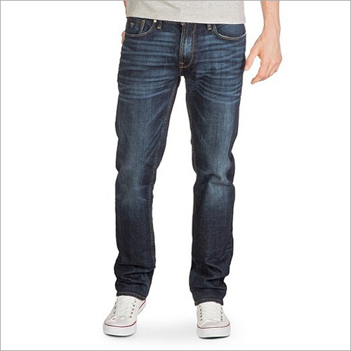 Mens Casual Jeans - Cotton Blend, Varied Waist Sizes, Blue | Comfortable Fit, Stylish Design, Durable Material, Regular Fit