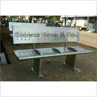 3 Seater Stainless Steel Bench
