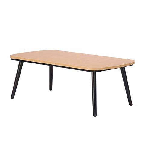 WOODEN TOP & IRON LEGS COFFEE TABLE