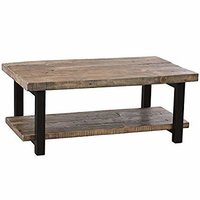 WOODEN COFFEE TABLE WITH SHELF