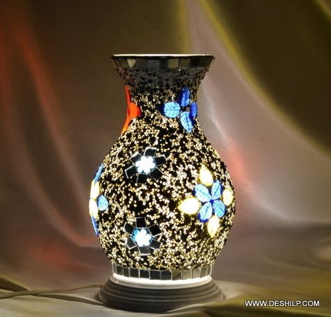 Mosaic Glass Candle Handmade Votive