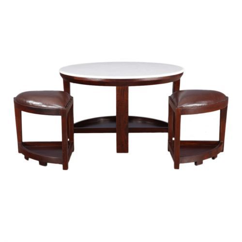 2 STOOLS COFFEE TABLE