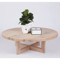 WOODEN ROUND COFFEE TABLE