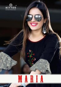 Ladies Designer Kurti Decoration Material: Cloths
