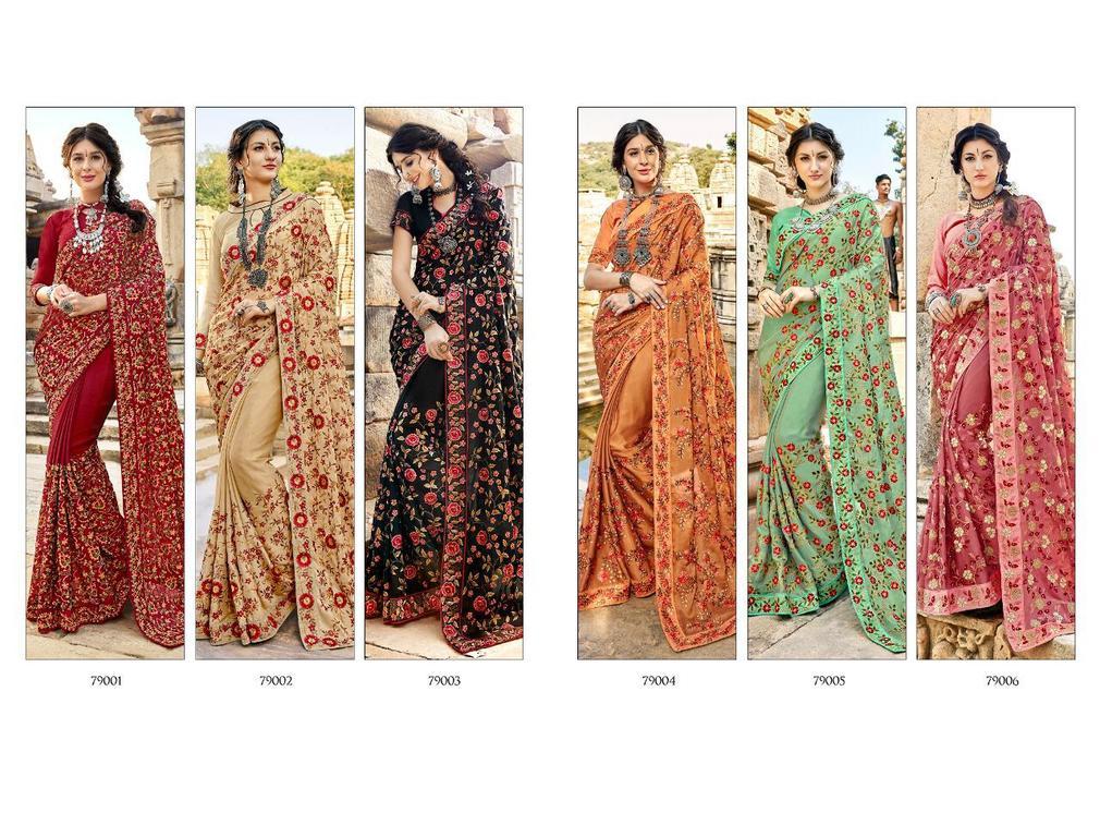 Embroidery Work Designer Sarees