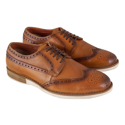 Formal Shoes - Leather Upper, Rubber Insole | Brown Color, Leather Lining, All-Season Wear